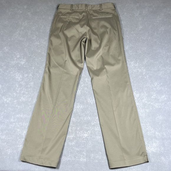 Nike Pants Mens Size 32 Tan Flat Front Tech Golf Dri-Fit 472532-235 Chino 2632 - Picture 4 of 11